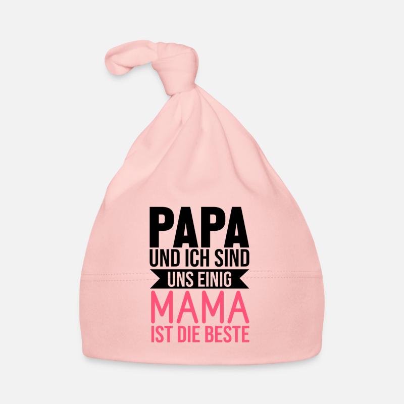 Papa und ich sind uns einig Baby Bio-Mütze