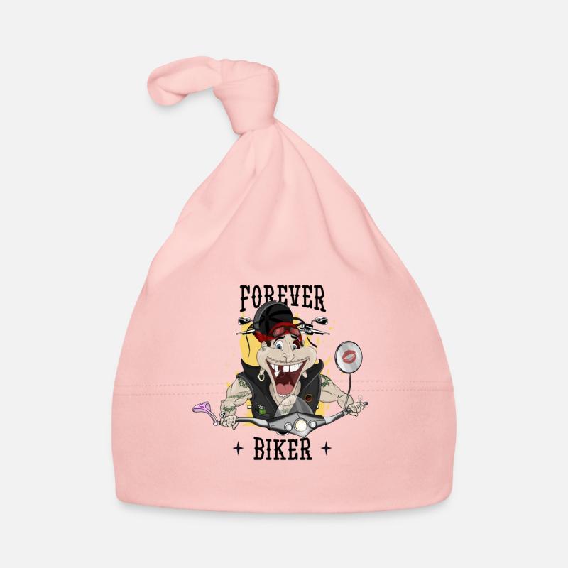 Motard pour toujours - Bonnet bio Bébé - rose