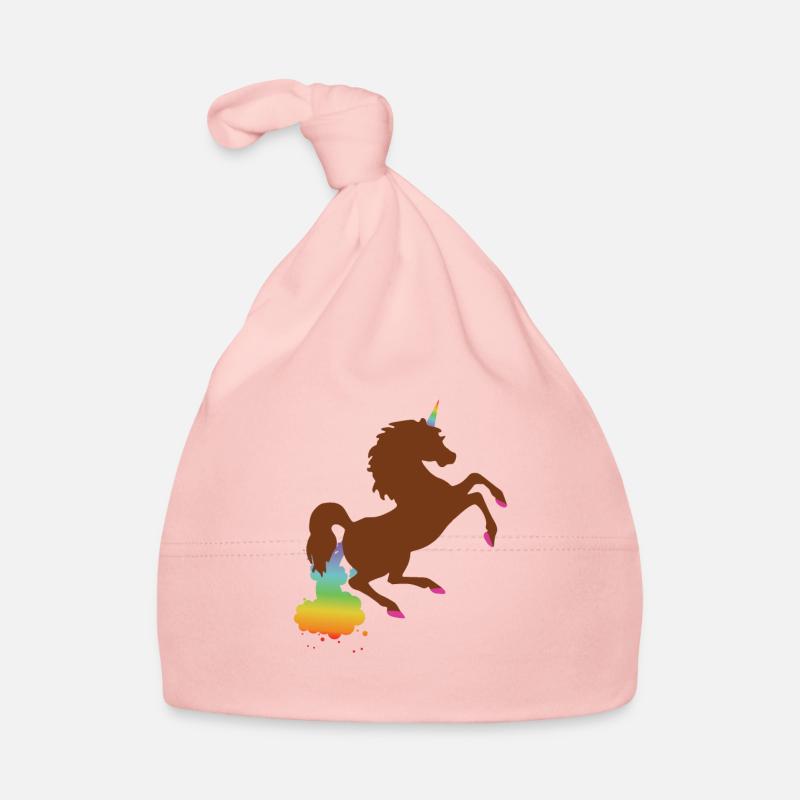 Einhorn Regenbogen Baby Bio-Mütze
