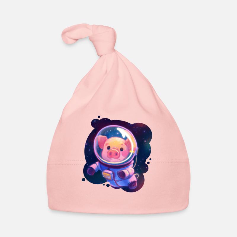 Couper cochon dans l’espace Drôle d’astronaute Bonnet bio Bébé