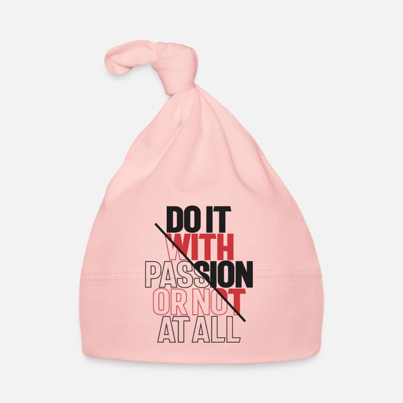Action passionnée - Citation de motivation Bonnet bio Bébé