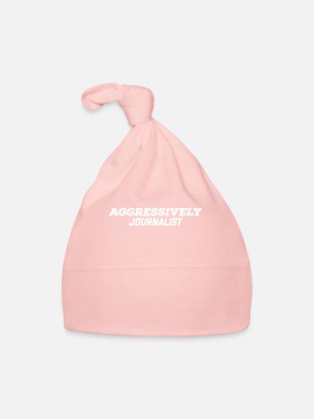 aggressively journalist - Organic Baby Cap - pink - Front