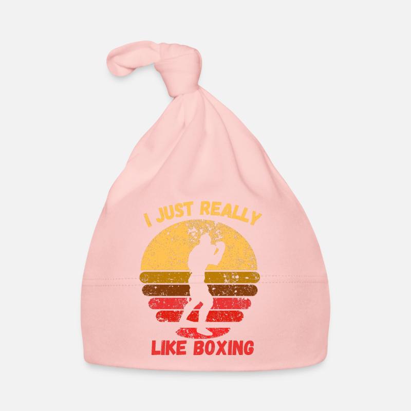 J’aime vraiment la boxe - Bonnet bio Bébé - rose