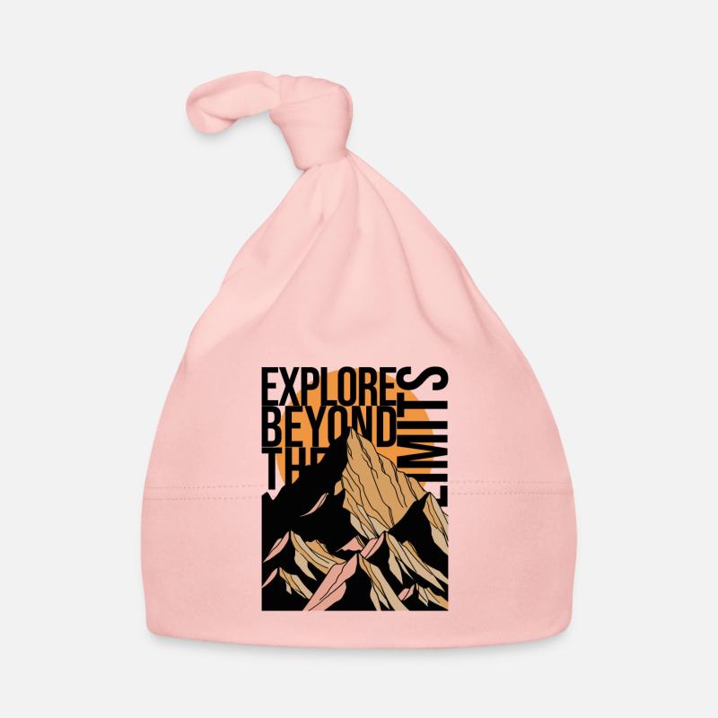 EXPLORE BEYOND THE LIMITS - Mountains Mountains Peaks Organic Baby Cap