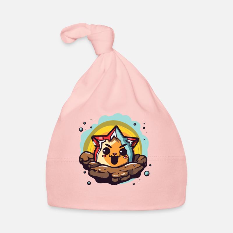 Chat mignon et étoile Bonnet bio Bébé