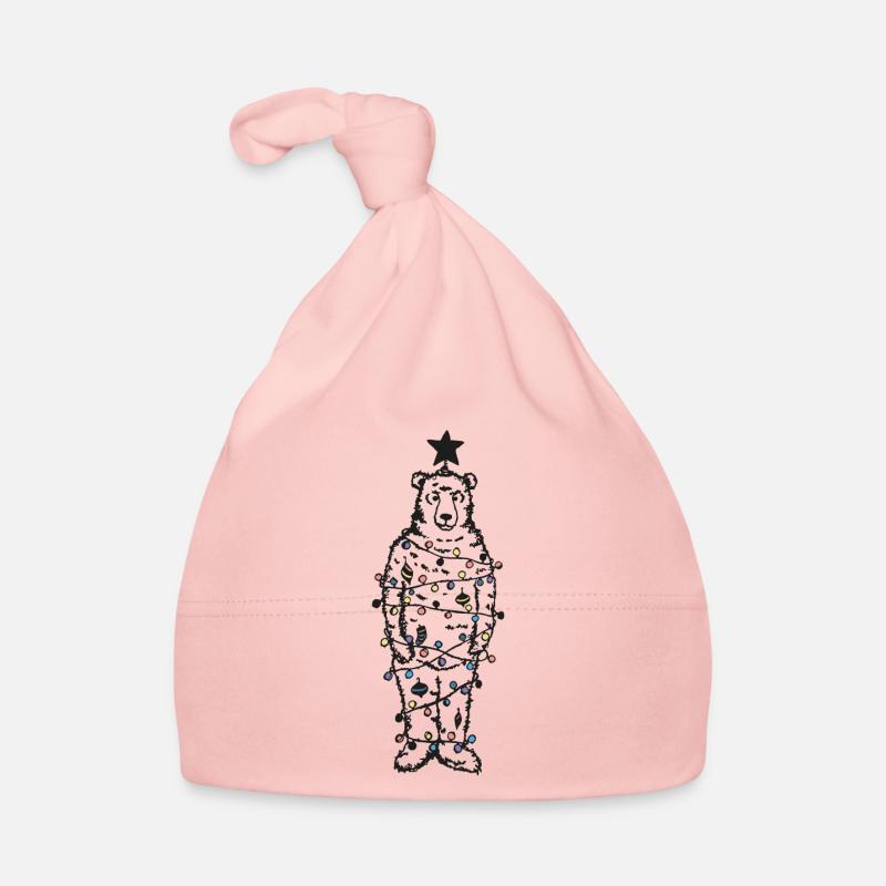 A fun Christmas Tree Bear Bonnet bio Bébé