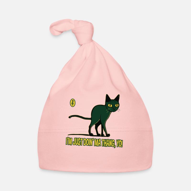 Cat does what it wants Organic Baby Cap