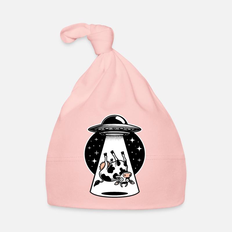 OVNI Kidnapping Vache Drôle Dessin animé Bonnet bio Bébé