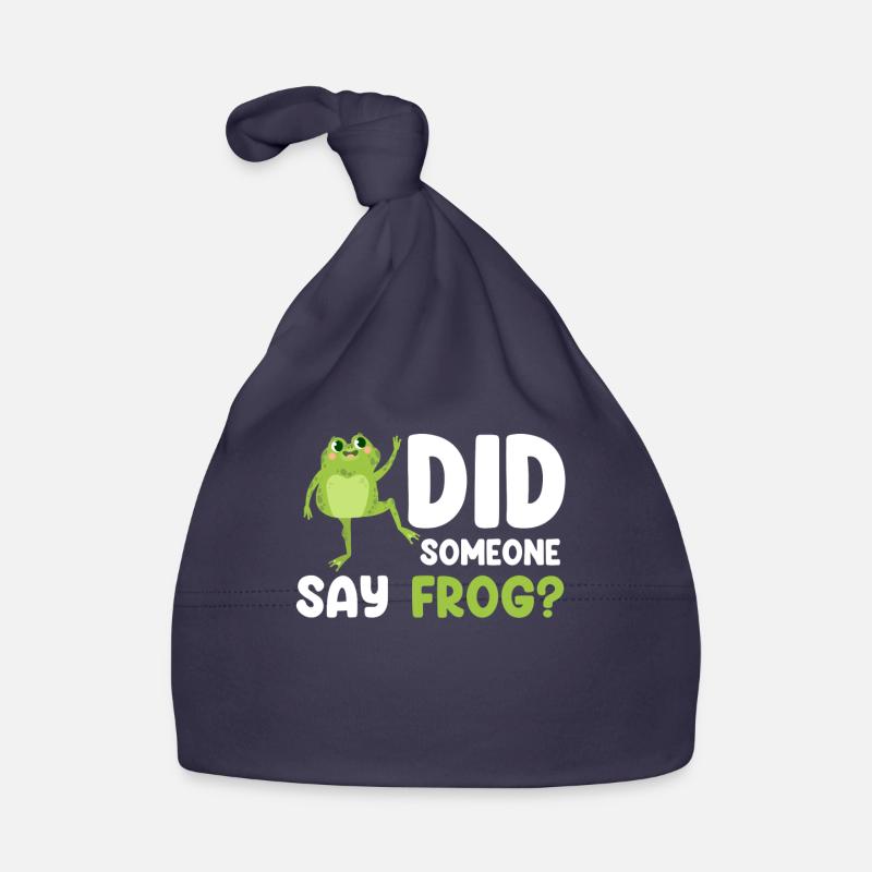 Did someone say frog? Funny Frog Lovers Organic Baby Cap