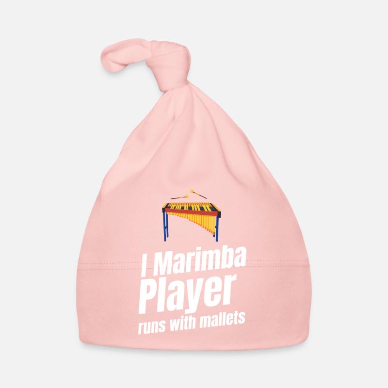 I Joueur de Marimba courant avec des maillets Orchestre Bonnet bio Bébé