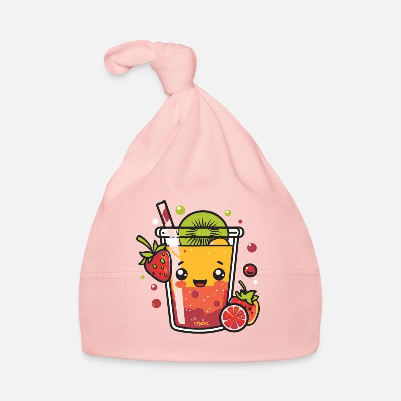 Juicy Fruit : Boisson fruitée - Bonnet bio Bébé - rose