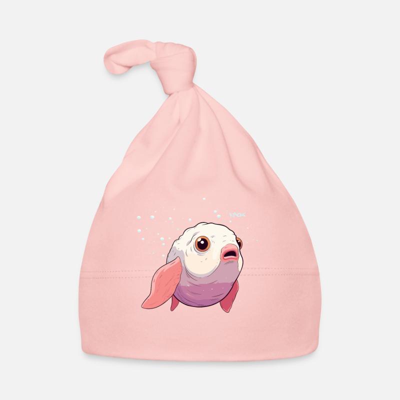 A blob-like fish Organic Baby Cap
