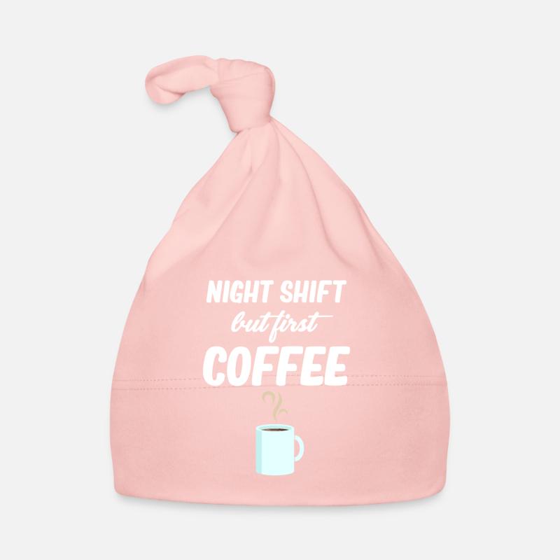 Quart de nuit, mais premier café plus drôle Bonnet bio Bébé