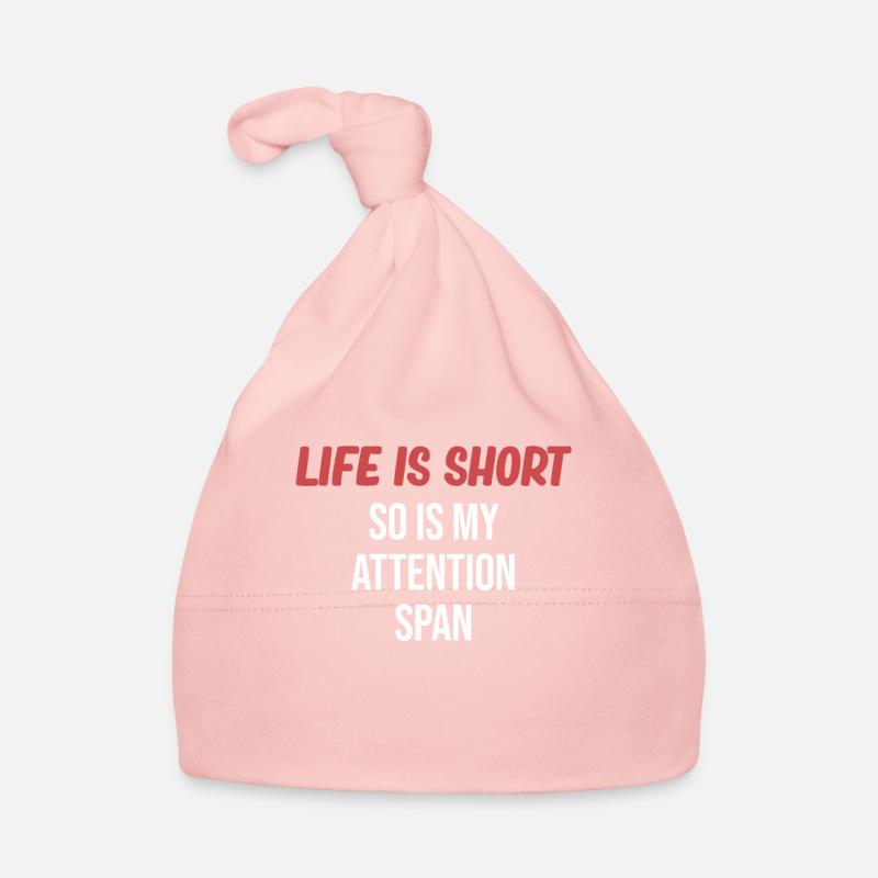La vie est courte, la mienne aussi Bonnet bio Bébé