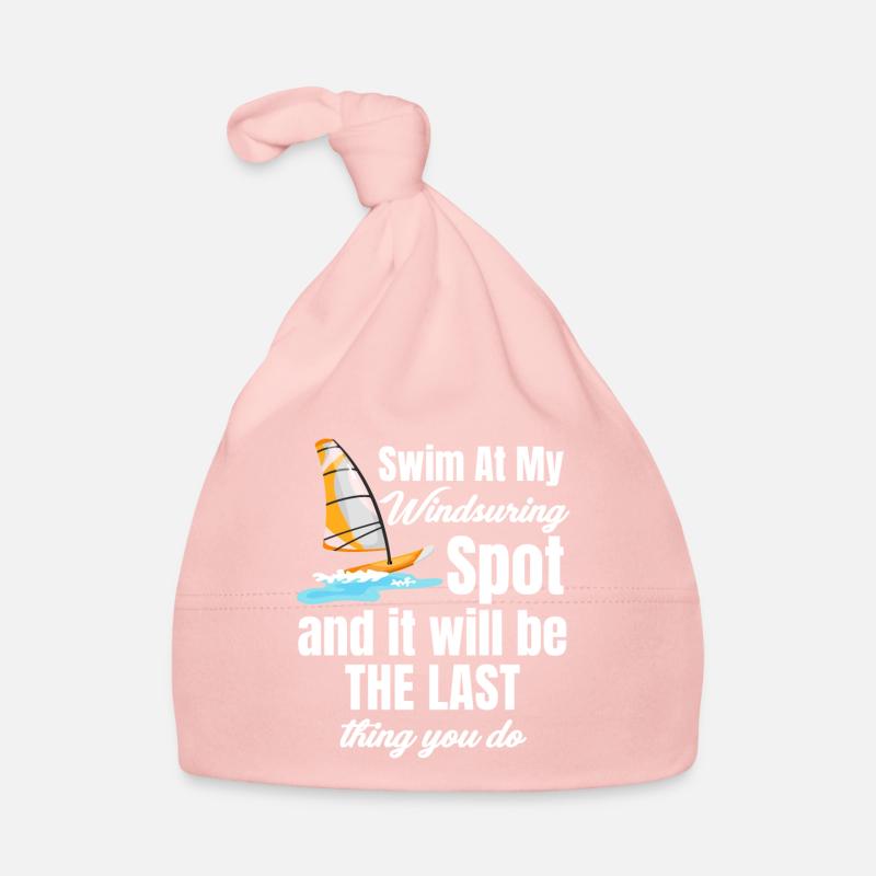 Nager à mon endroit de planche à voile drôle Bonnet bio Bébé