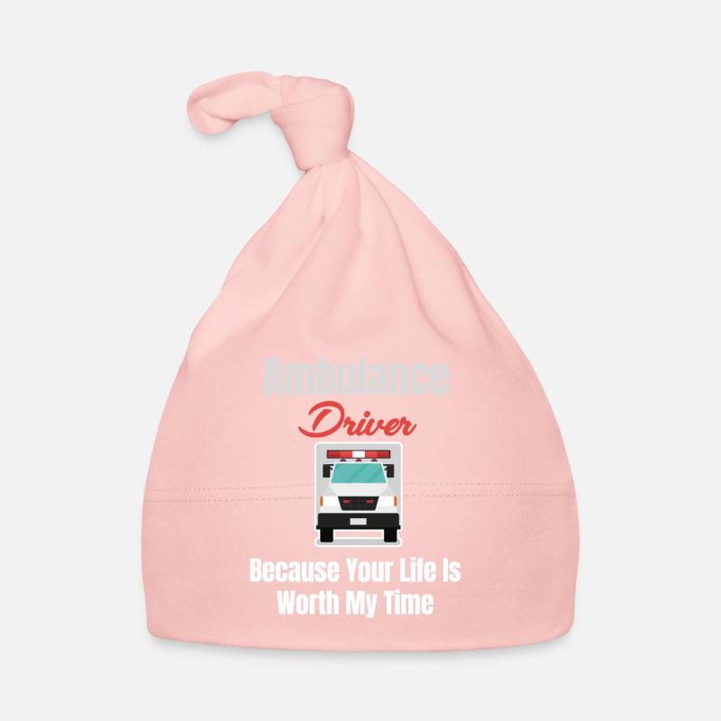 Ambulancier, parce que ta vie est mon temps Bonnet bio Bébé