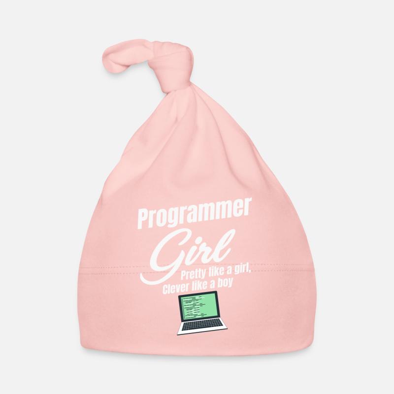 Programmer Girl Pretty As A Girl, Smart Organic Baby Cap