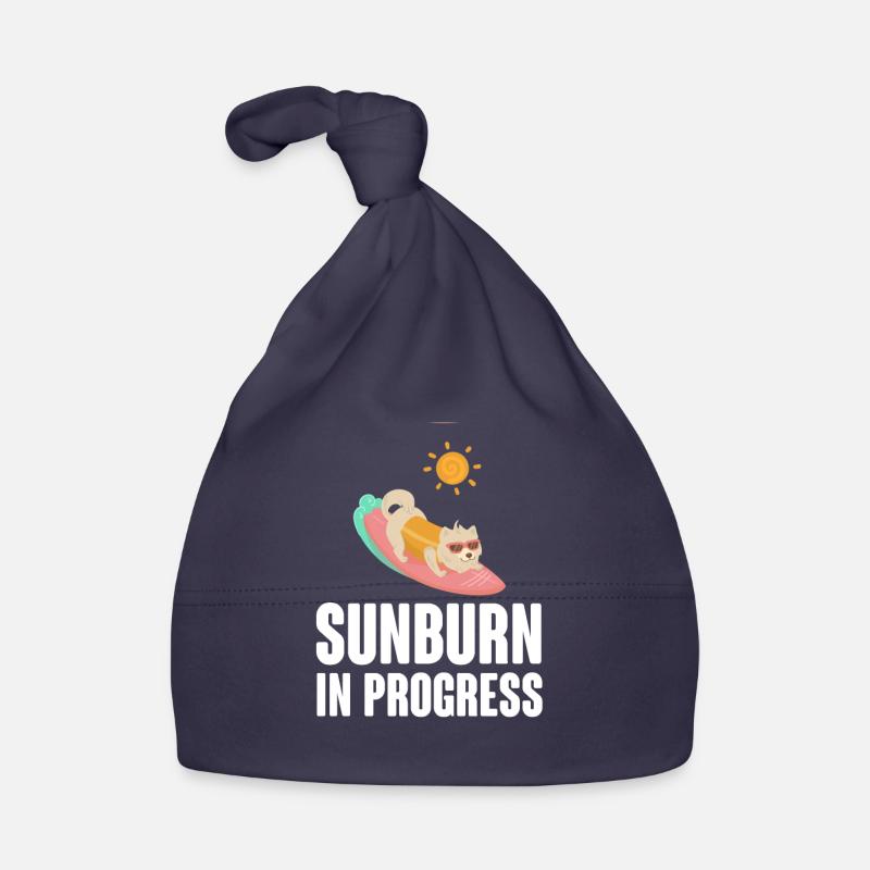 Coup de soleil En cours Bain de soleil Été Bonnet bio Bébé