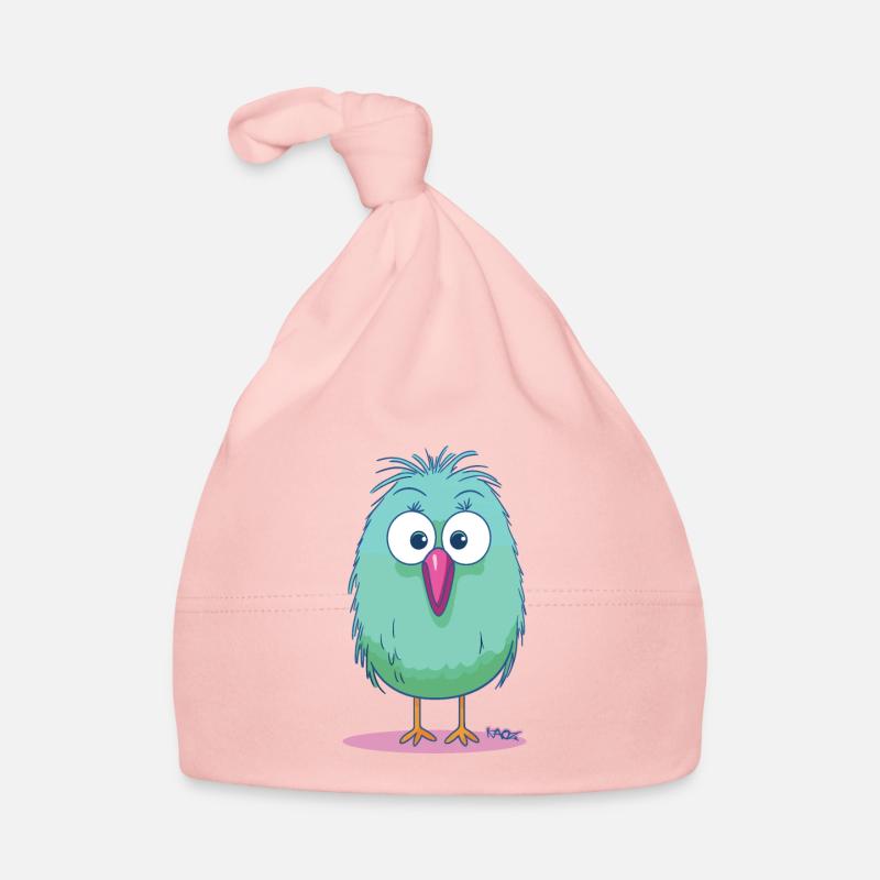Un étrange petit oiseau aux couleurs bonbon Bonnet bio Bébé