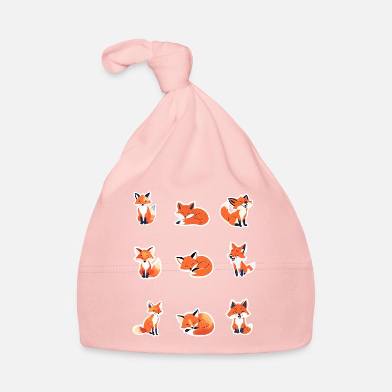 Petits renards - Renards mignons Bonnet bio Bébé