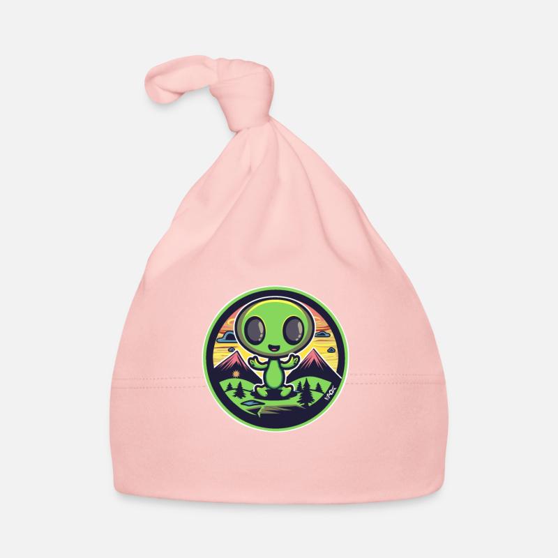 Extraterrestre mignon joyeux dans la nature Bonnet bio Bébé