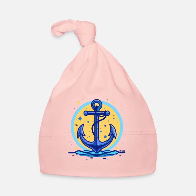 Blauer Schiffsanker, Symbol Schiff Anker Baby Bio-Mütze