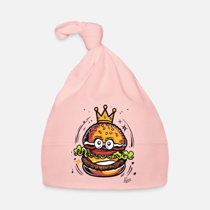 König mit einer Krone Burger Baby Bio-Mütze
