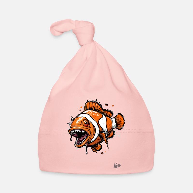 Funny Horror Clownfish Organic Baby Cap