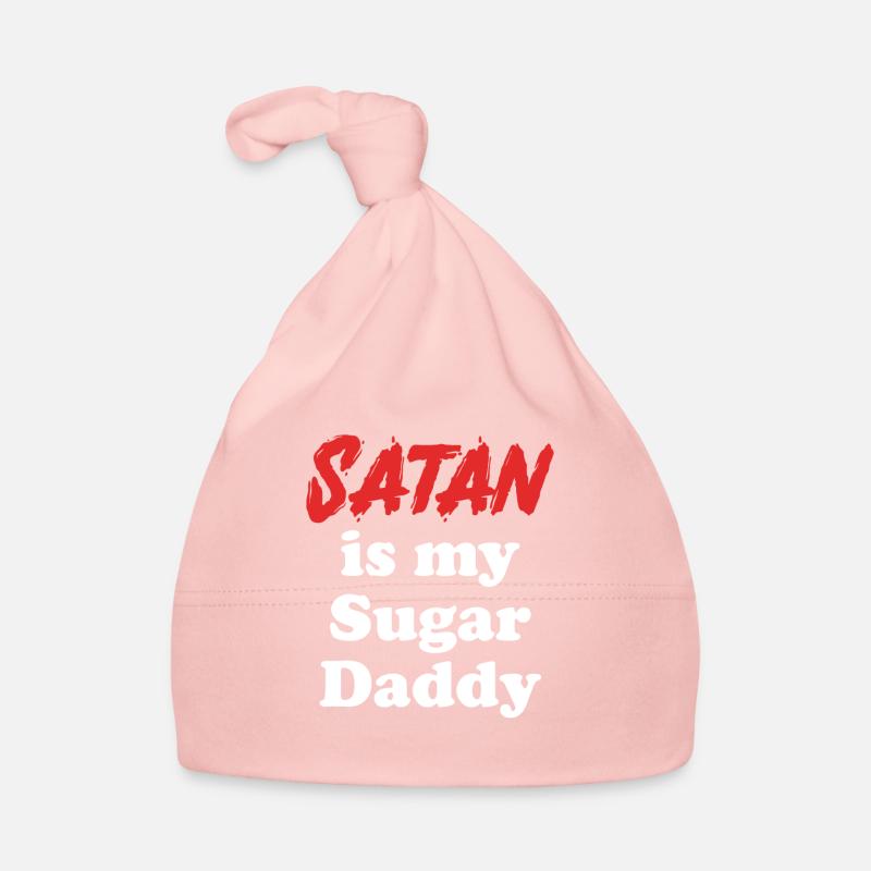 Satan est mon Sugar Daddy Antéchrist Humour Gothique Bonnet bio Bébé
