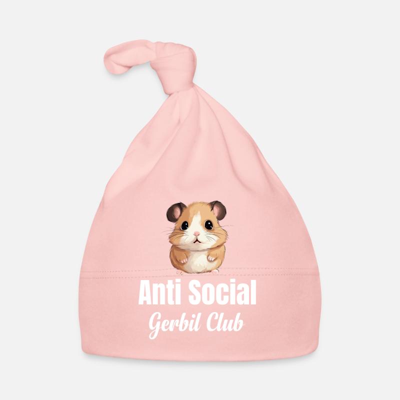 Antisocial gerbil club Ratón squirrel hamster Organic Baby Cap
