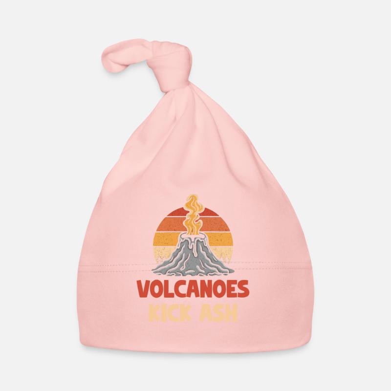 Vulkane Werfen Asche Auf Vulkanologe Baby Bio-Mütze