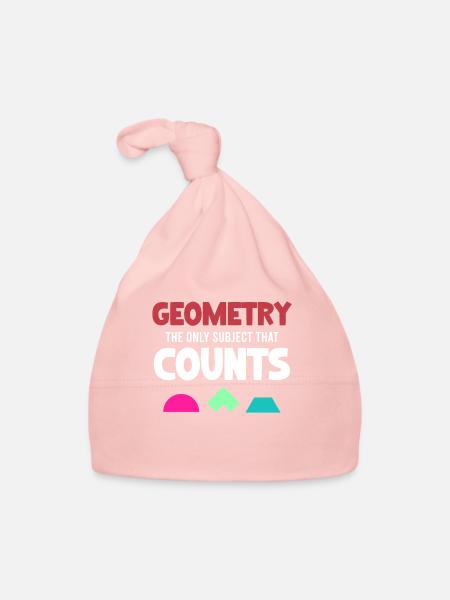 Geometry is the only subject that counts funny - Organic Baby Cap - pink - Front