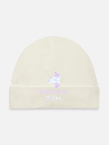 Geometry Rules Funny Teacher - Organic Baby Cap - pink - Front