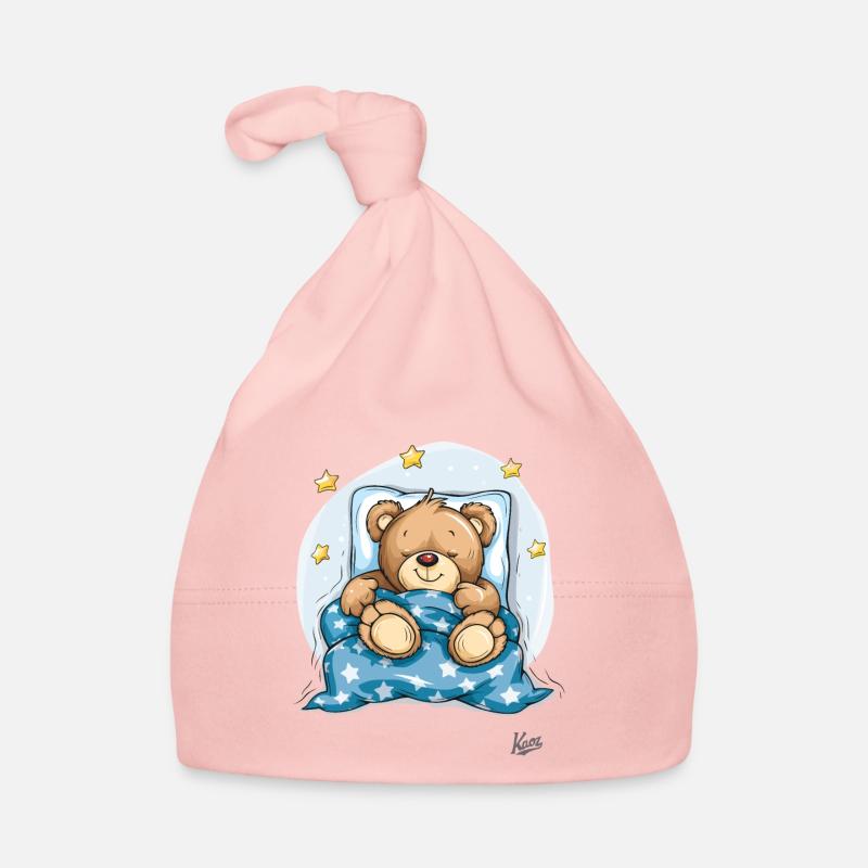 Endormi, mignon petit ours Bonnet bio Bébé