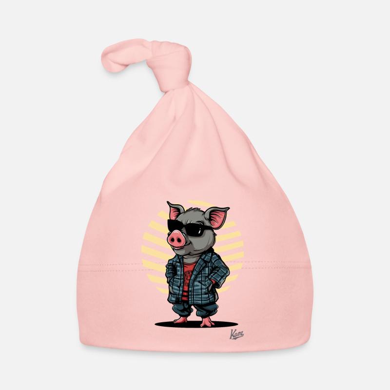 Style bûcheron en chemise de flanelle, cochon de mode Bonnet bio Bébé
