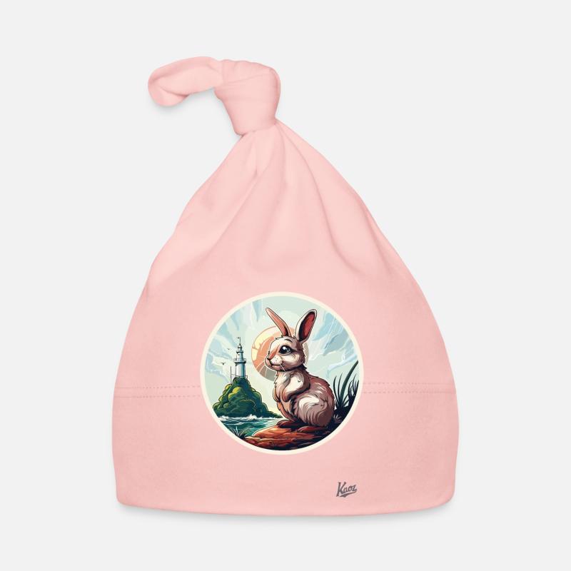 The hare at the lighthouse Organic Baby Cap