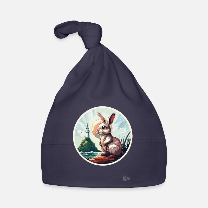 Der Hase am Leuchtturm Baby Bio-Mütze