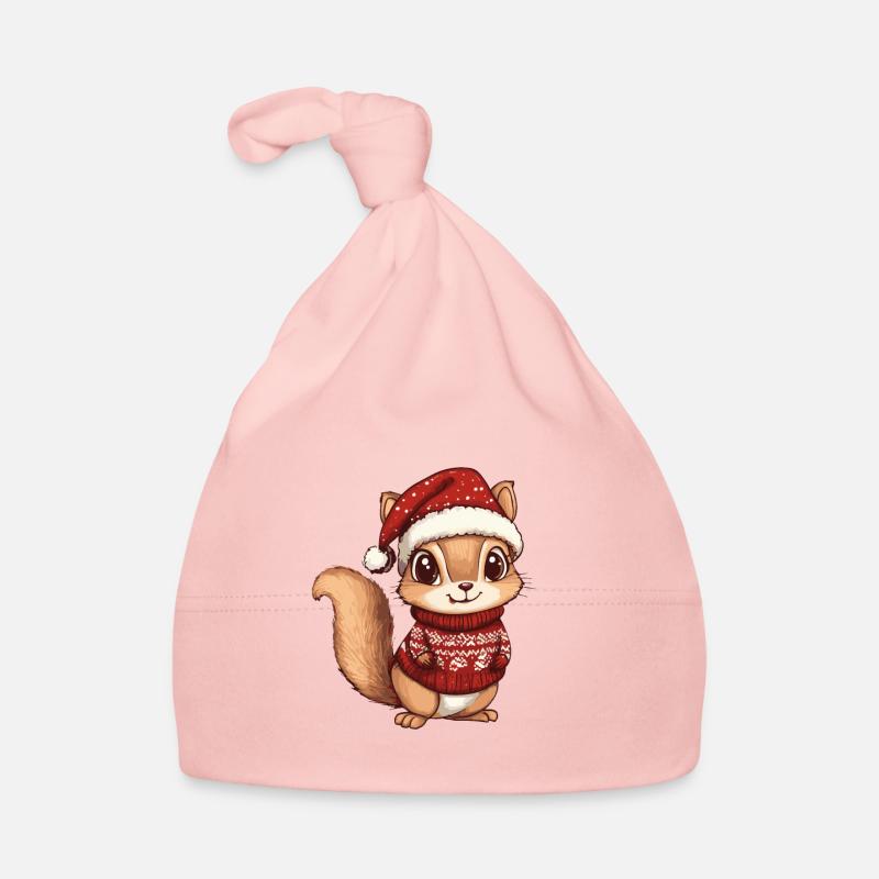 Eichhörnchen Weihnachten Comic Baby Bio-Mütze