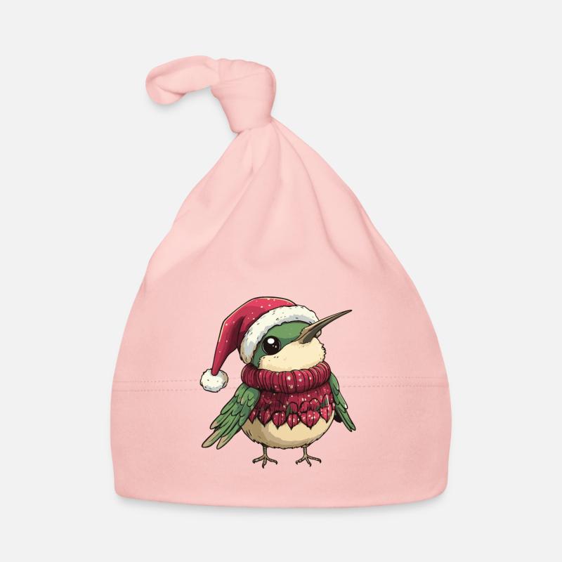 Kolibri Vogel Weihnachten Comic Baby Bio-Mütze