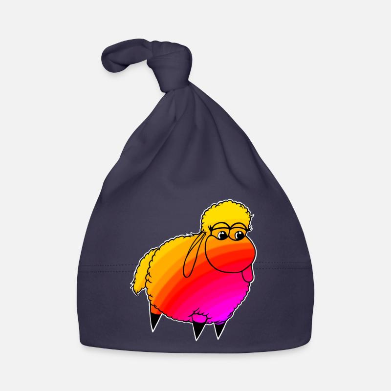 Wolly Sheepling Rainbow Retro wave Gaming Baby Bio-Mütze