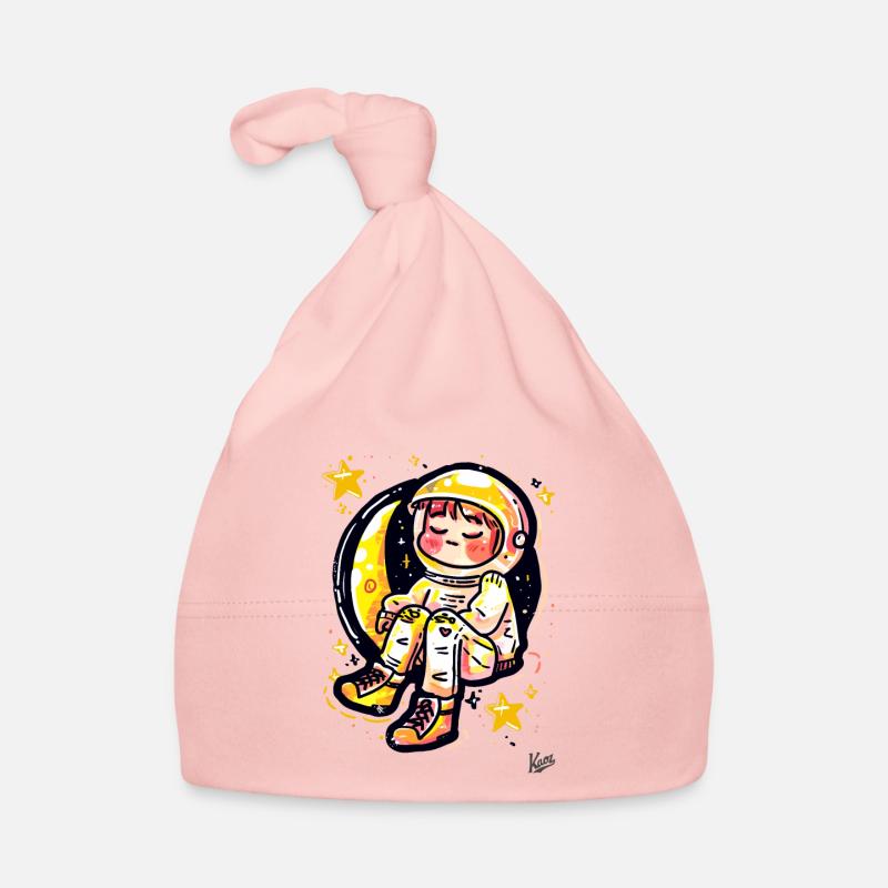 Relaxed astronaut in space Organic Baby Cap