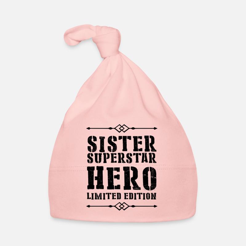 Beste Schwester Heldin Spruch Baby Bio-Mütze