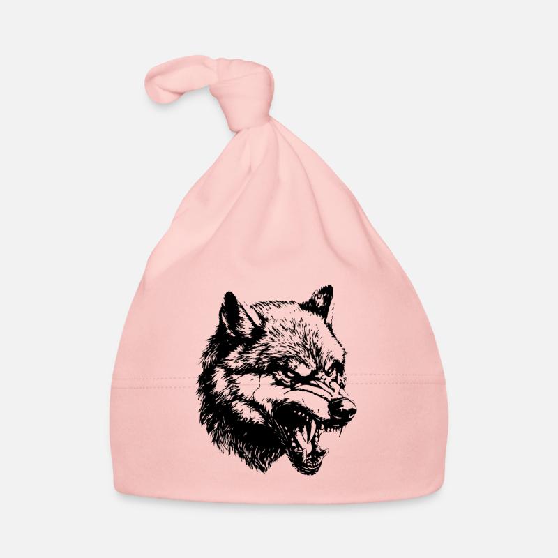 Wolf Head Organic Baby Cap