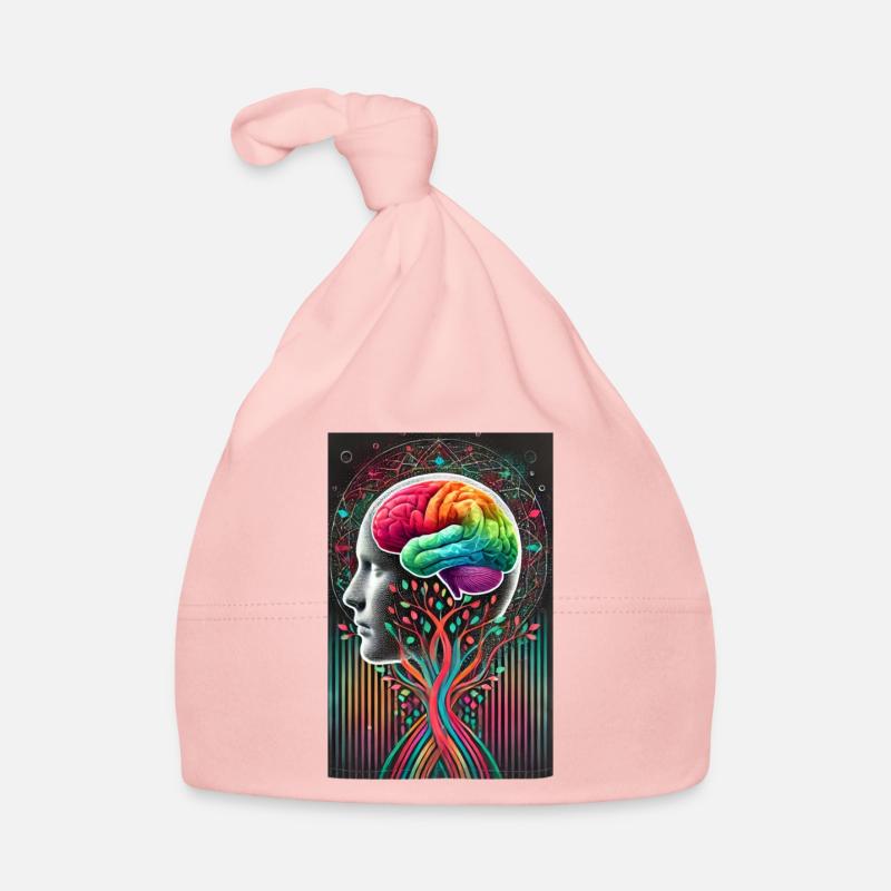 Surreal Brain Tree Design – Creative Fusion Organic Baby Cap