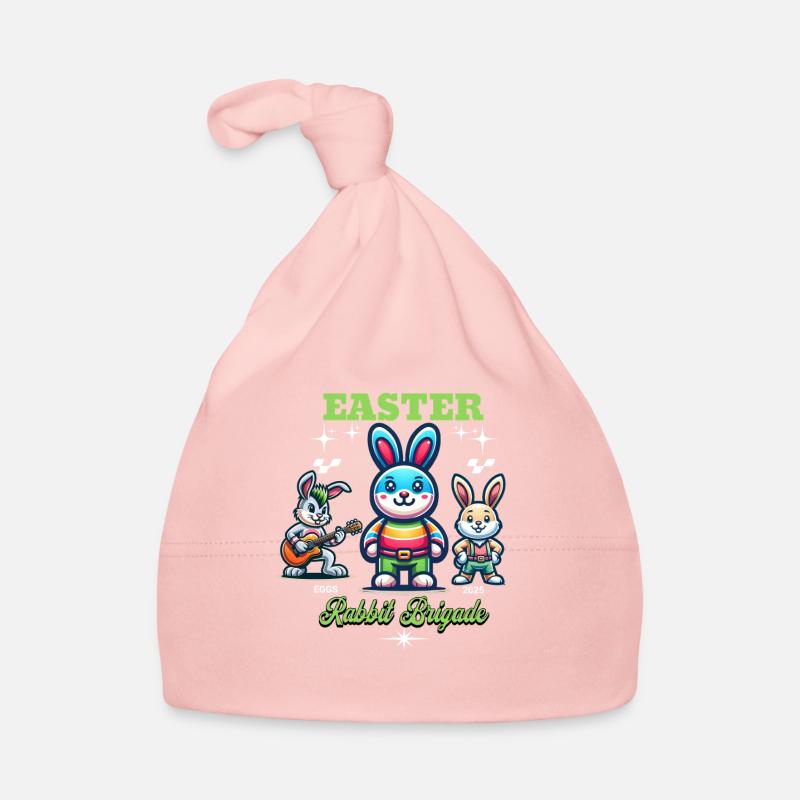Brigade des lapins de Pâques - Brigade des lapins de Pâques - Bonnet bio Bébé - rose