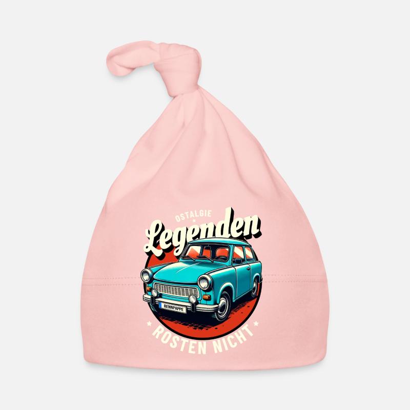 Ostalgie Legende Rennpappe  Trabi DDR Retro Baby Bio-Mütze