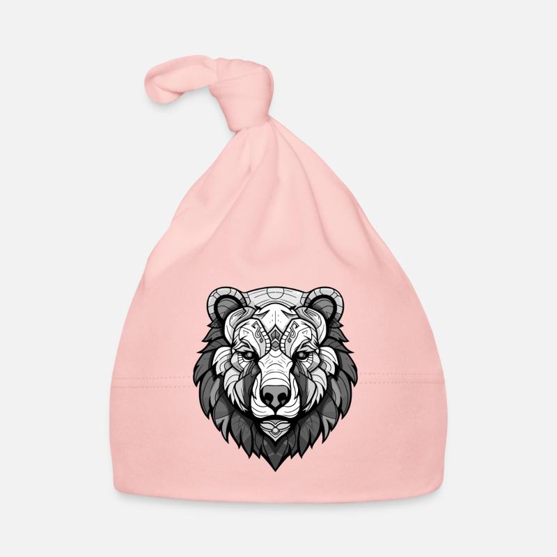 Polar Bear Head Polar Bear Organic Baby Cap