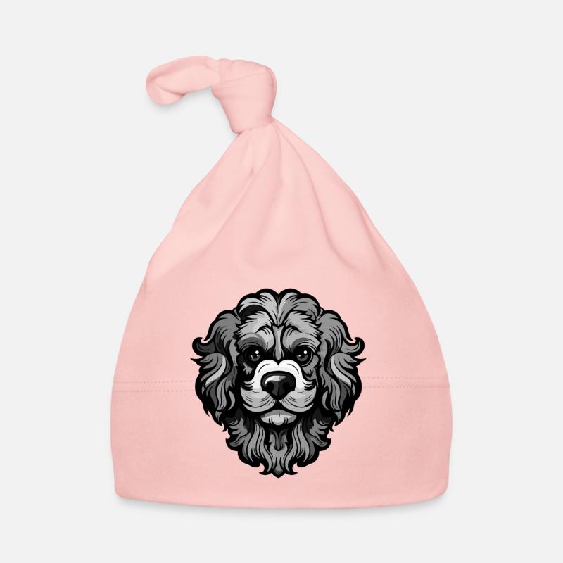 Pudel Hund Kopf Baby Bio-Mütze