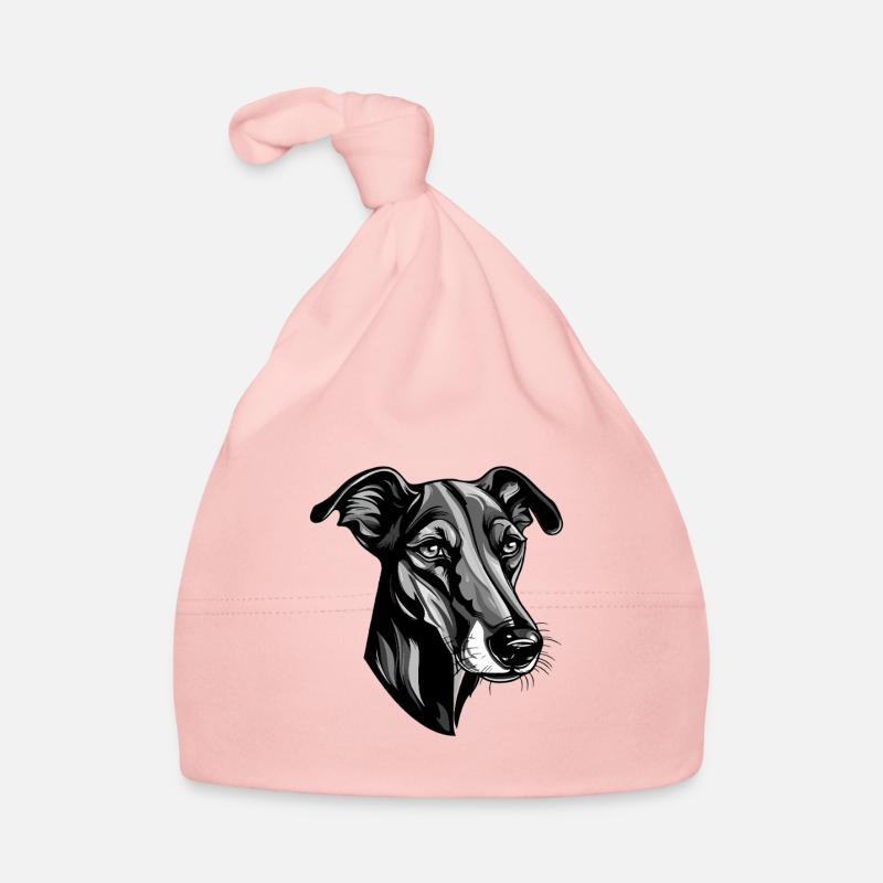 Greyhound Hund Kopf Baby Bio-Mütze
