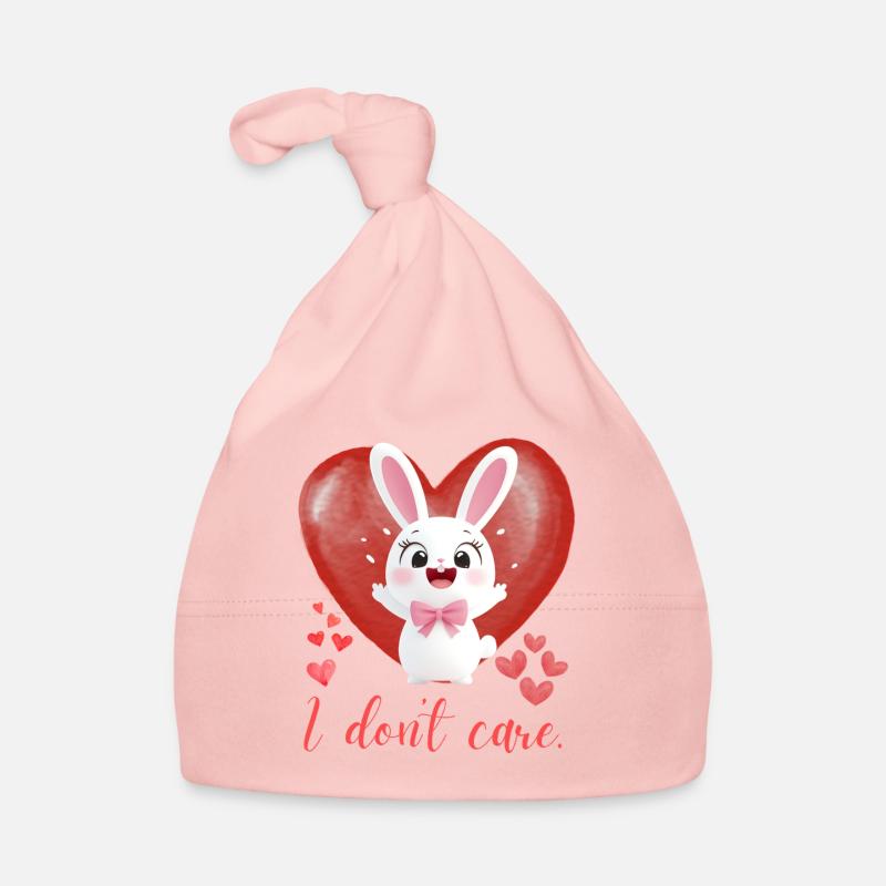 Funny bunny with saying: Irony for rabbit lovers Organic Baby Cap